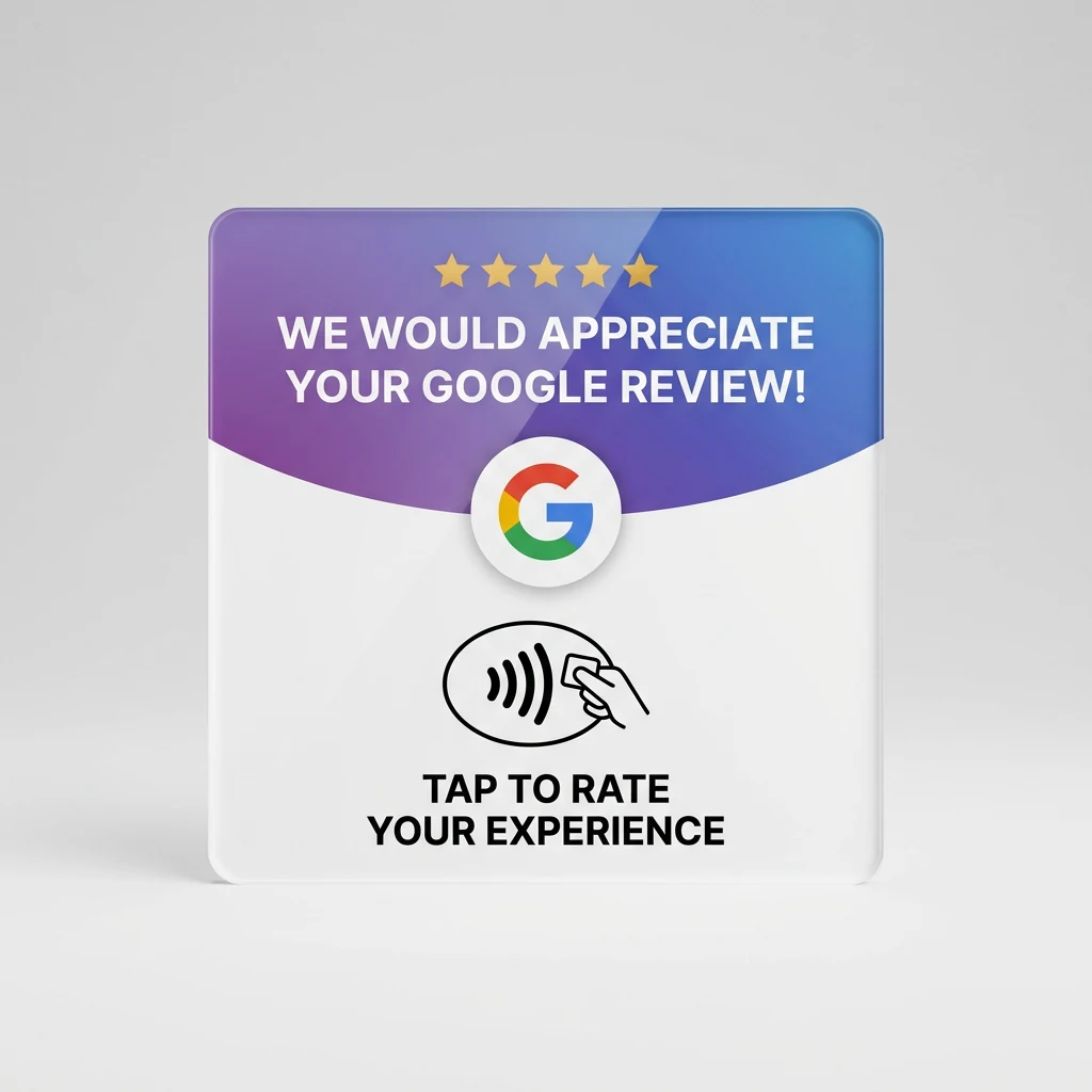 Ground Up Google review NFC card — tap to rate your experience